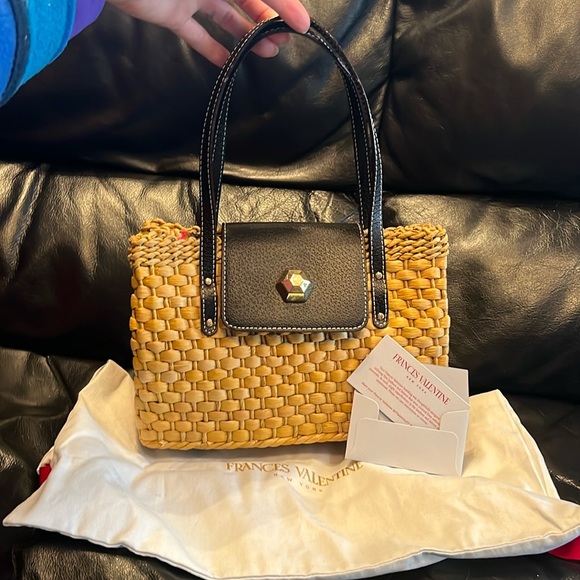 Frances Valentine Handbags - New France’s Valentine wicker purse with care card and dust bag